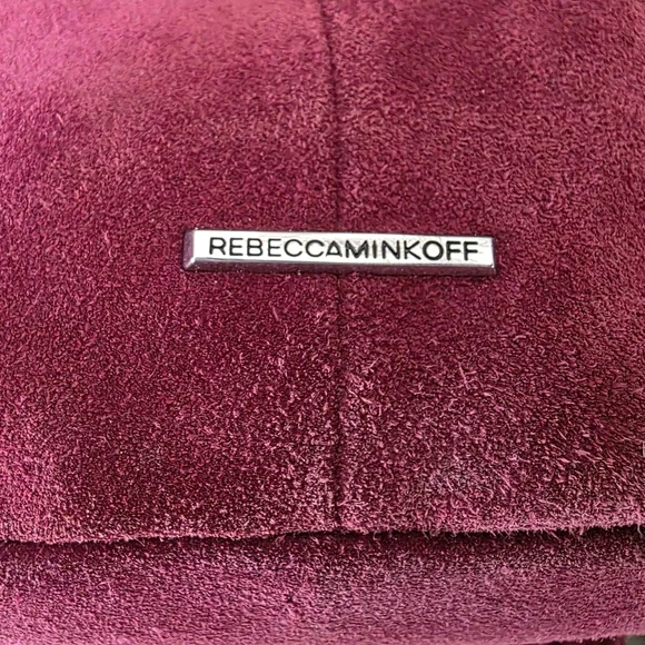 Rebecca Minkoff Burgandy Suede Fringe Crossbody Bag - Picture 7 of 10